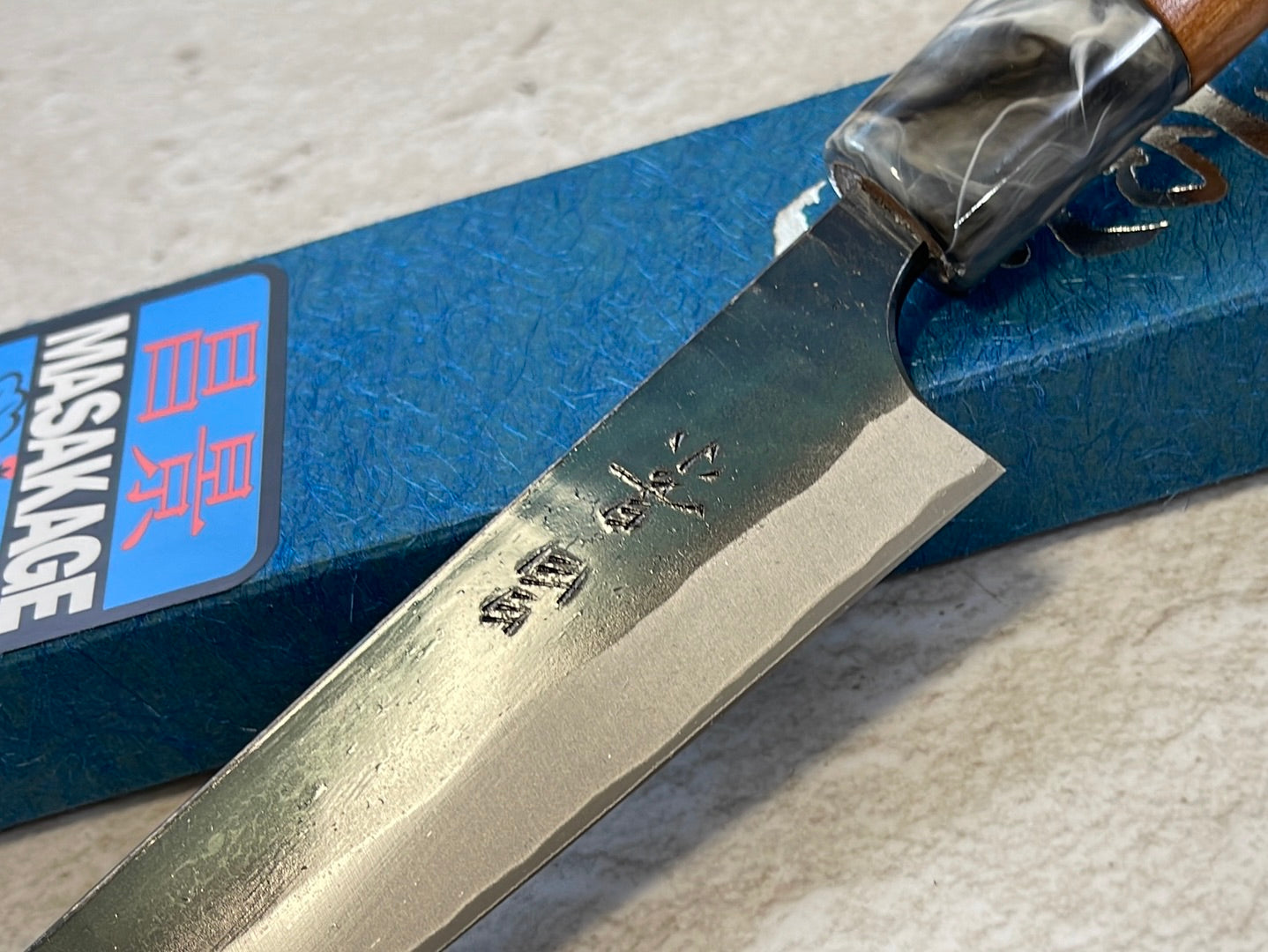 MASAKAGE MIZU Petty 120mm oval Cherry Wood Handle