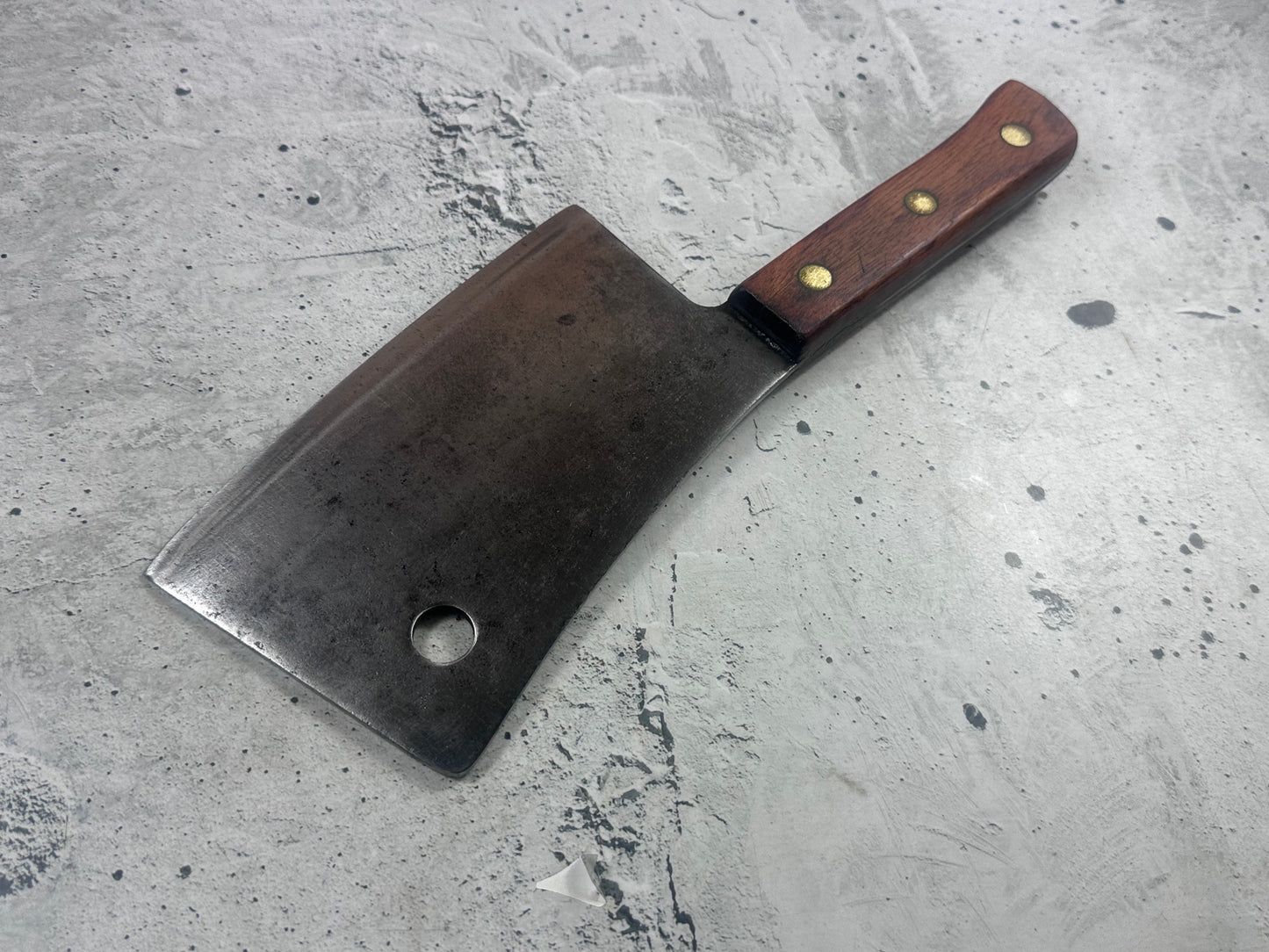 Vintage Dexter Butcher Cleaver Knife 180mm High Carbon Steel Made in USA 2105