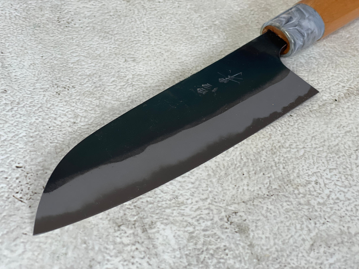 MASAKAGE MIZU Santoku 170mm oval Cherry Wood Handle