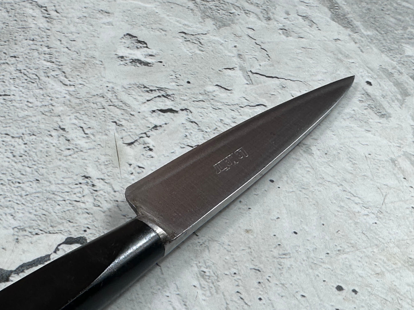 Vintage French Nogent Style Paring Knife 80mm Inox Steel POM Handle 2198