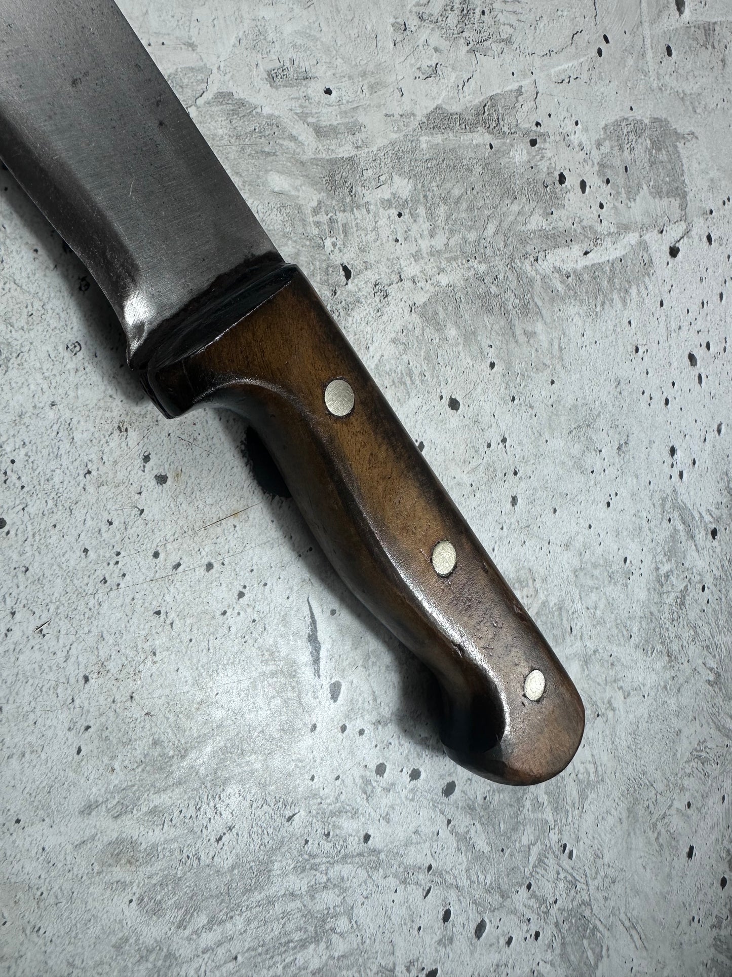 Vintage Gustav Emil Ern Butcher Knife 300mm Carbon Steel Made in Germany 2110
