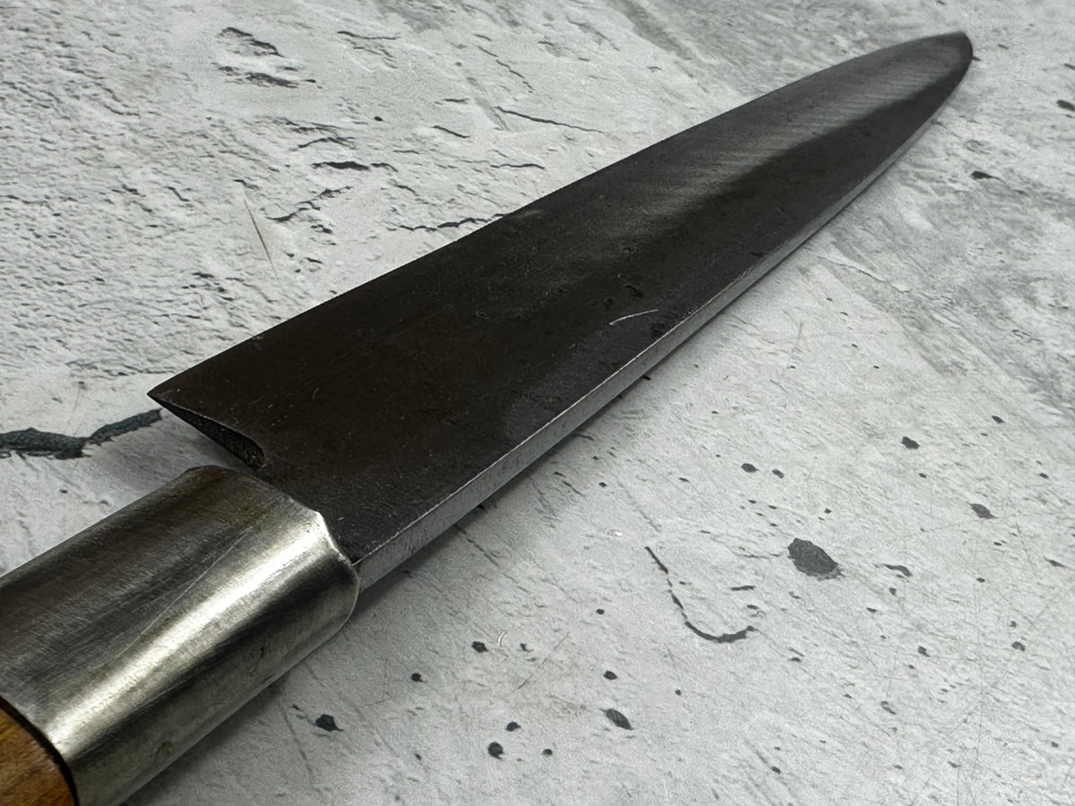 Vintage Seki Magoroku Knife 200mm Carbon Steel Magnolia Wood Handle 2244
