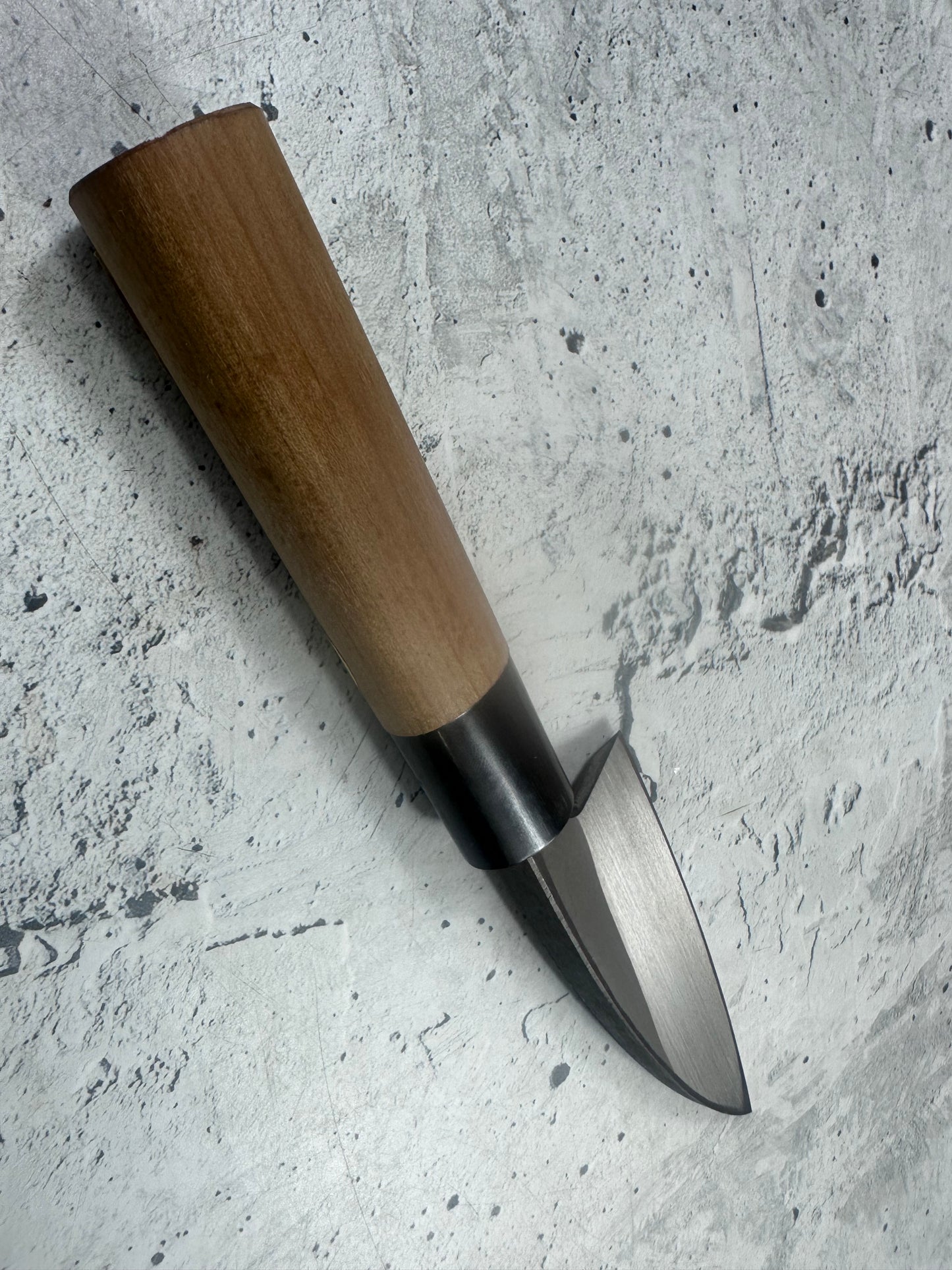 Vintage Matsumura Kurouchi Deba Knife 110mm Carbon Steel Wood Handle 2232