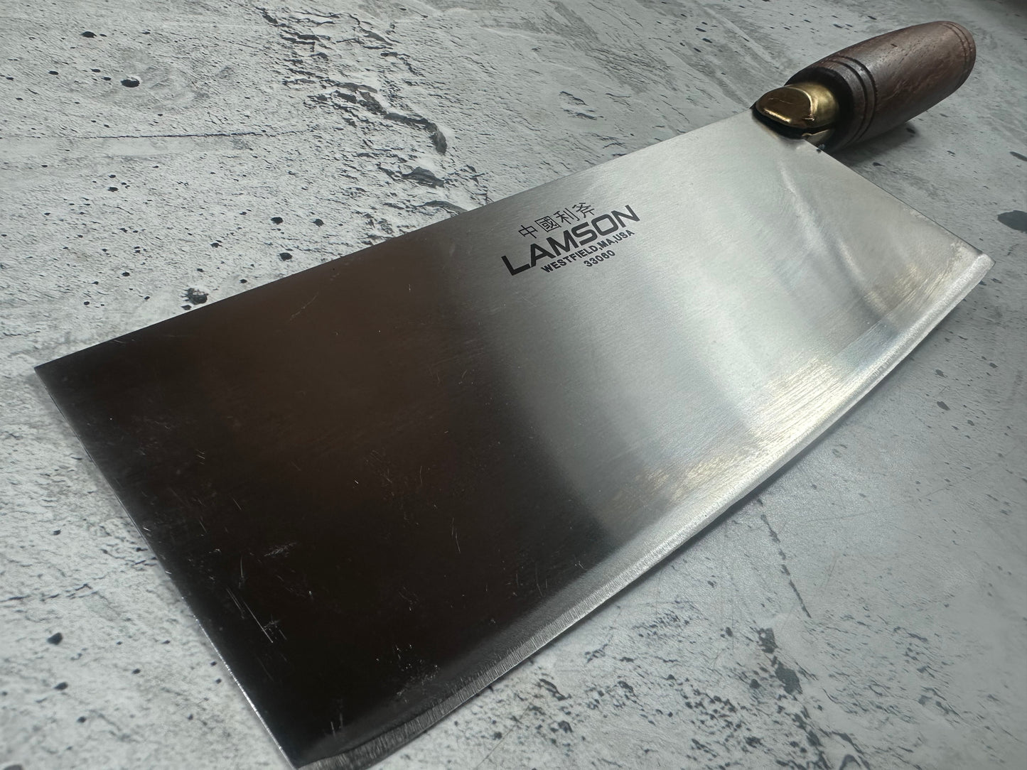 Vintage Lamson Chinese Cleaver Knife 200mm High Carbon Steel Made in USA 2120