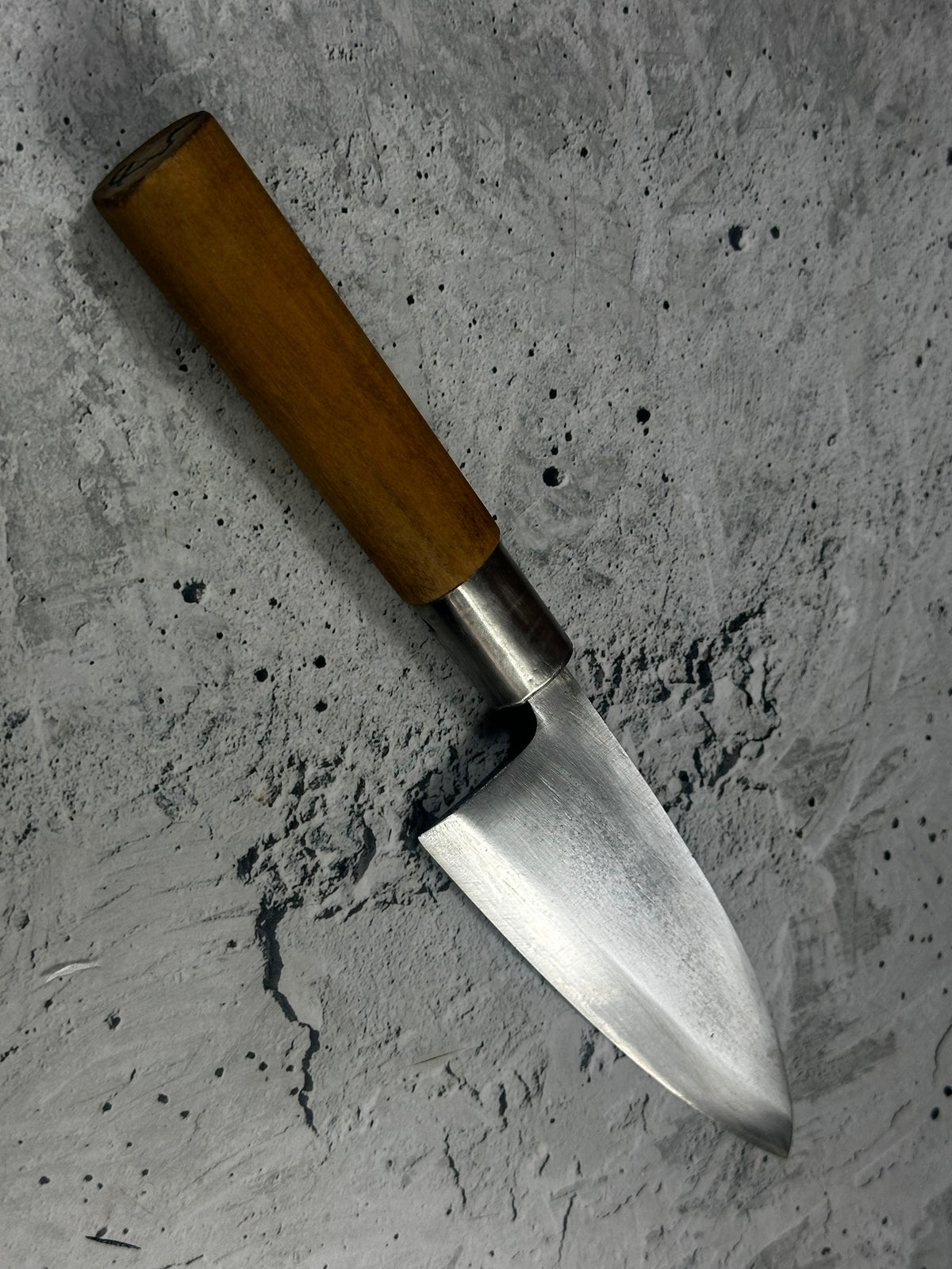 Vintage Sakai Shigemitsu Deba Knife 140mm Carbon Steel Magnolia Wood Handle  2260