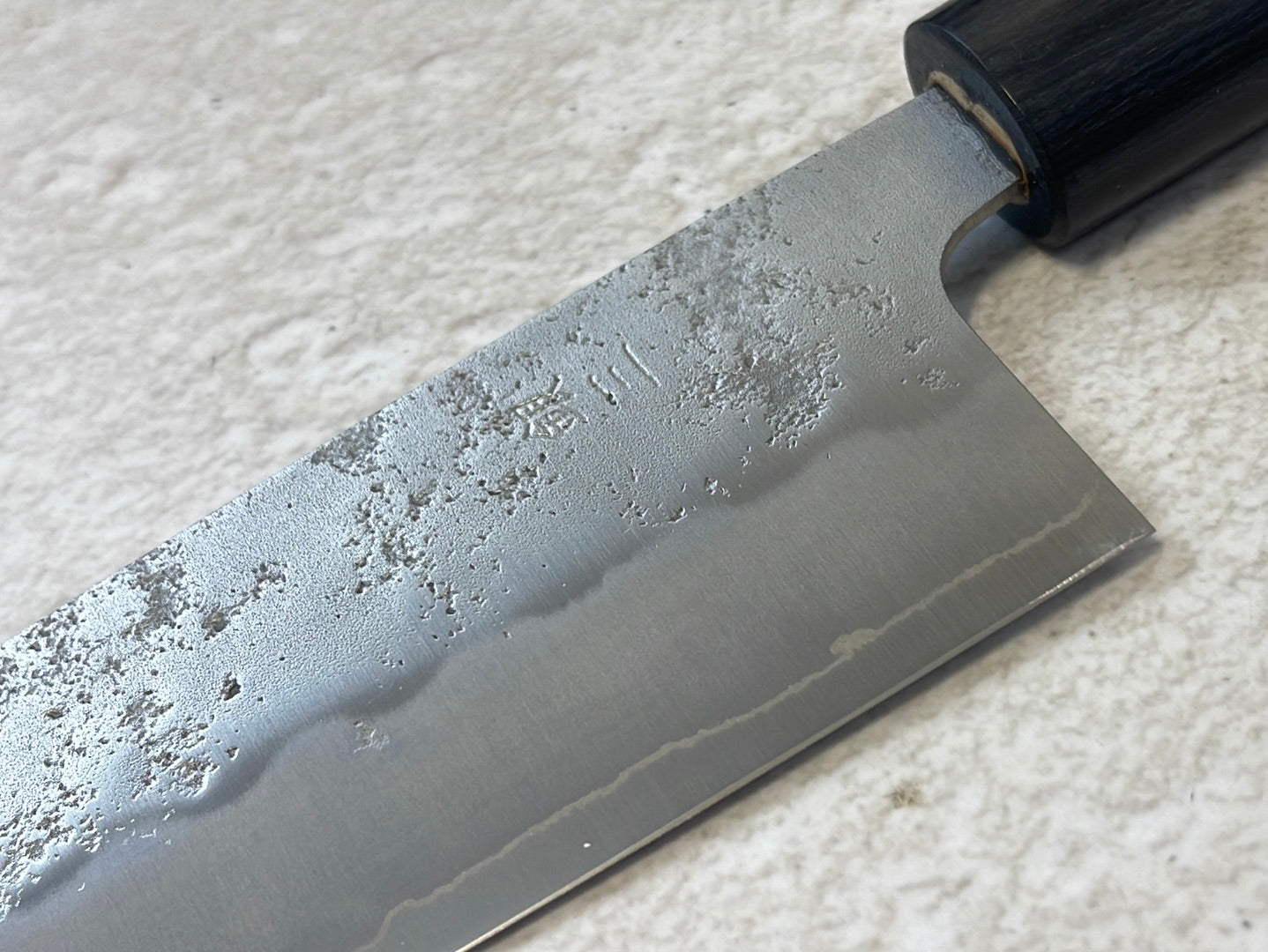 Tsunehisa G3 Nashiji HBC Santoku 170mm - Made in Japan 🇯🇵 Magnolia Oval Wa Handle