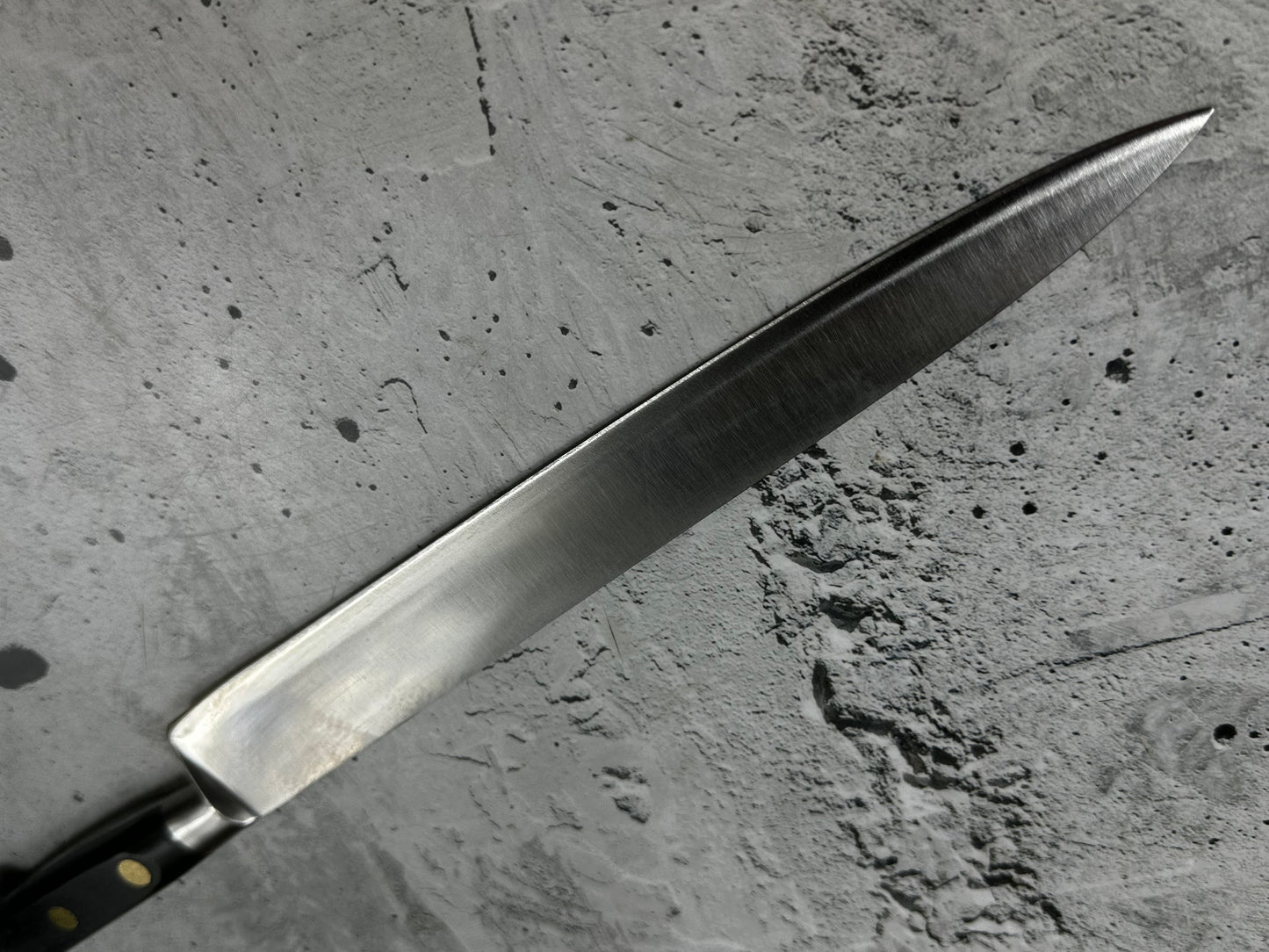 Vintage French Sabatier Slicing Knife 250mm High Carbon Steel POM Handle 2247