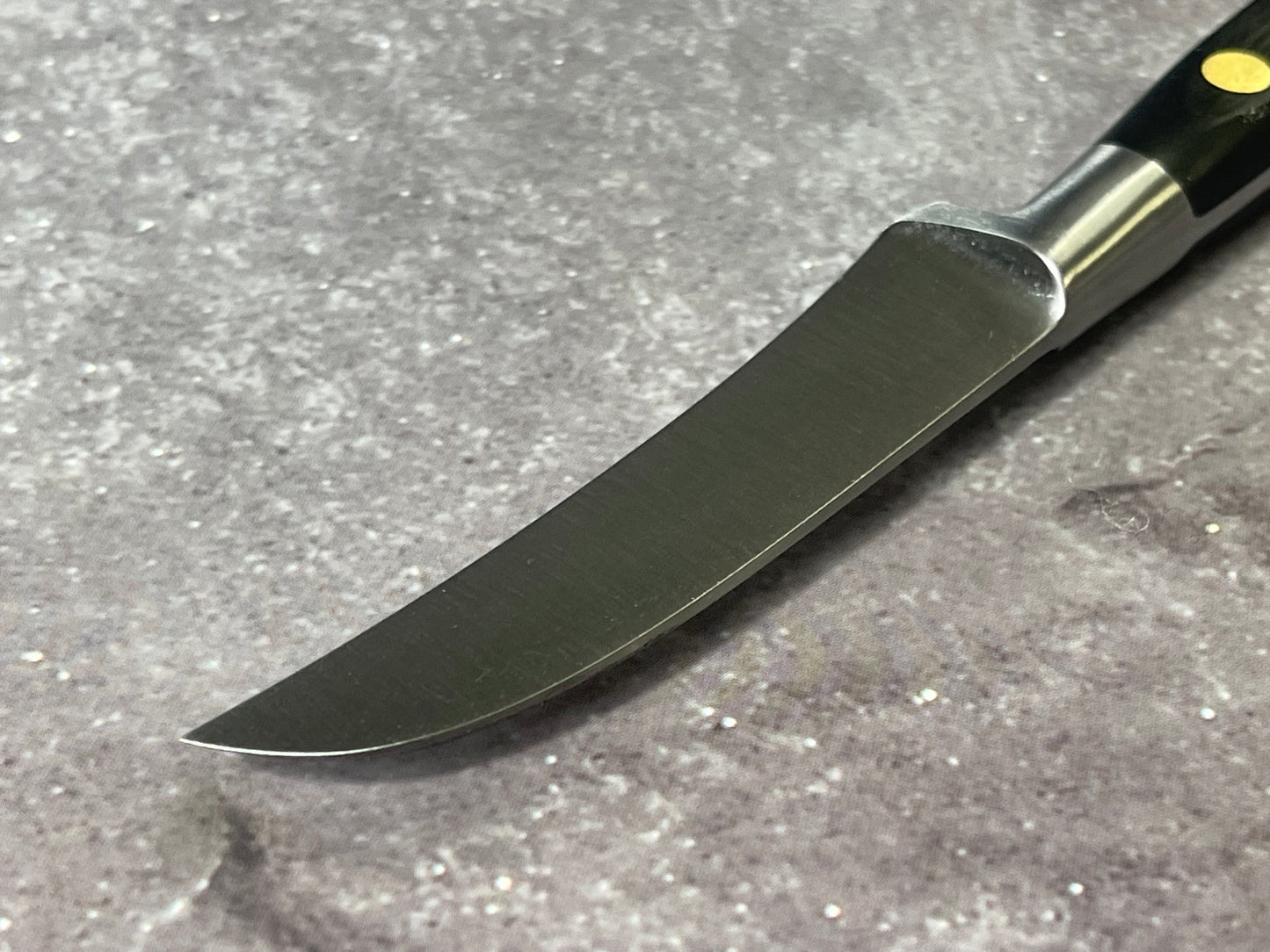K Sabatier Curved Paring Knife 90mm - CARBON STEEL Made In France