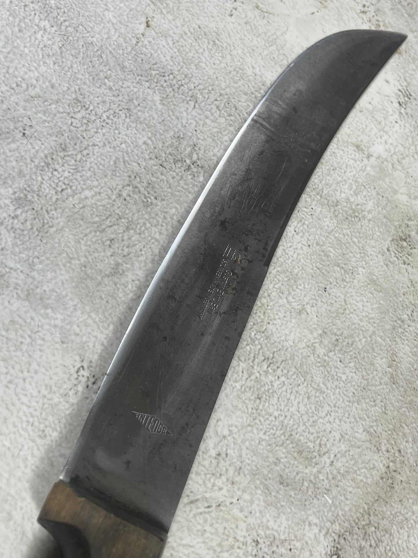 Vintage Gustav Emil Ern Butcher Machete Knife 315mm Made in Germany 🇩🇪 Cabon steel 1981