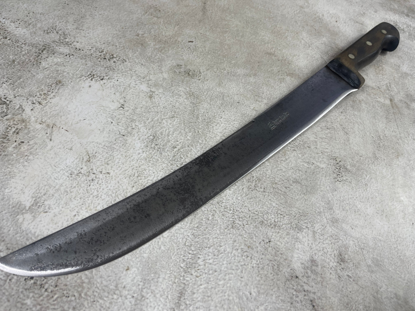 Vintage Gustav Emil Ern Butcher Machete Knife 360mm Made in Germany 🇩🇪 Cabon steel 1982