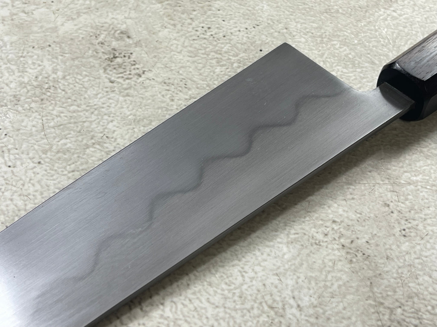 Kanefusa Gyuto 230mm Teakwood Burl & Rosewood Handle & Sheath