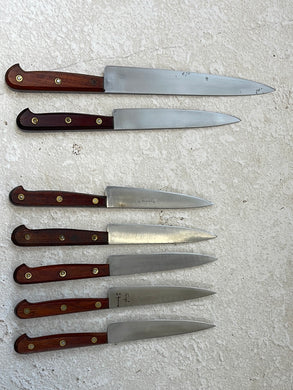 Vintage French 332 Cotte Garanti Chef Knife Set 7x Made in France 🇫🇷 1359
