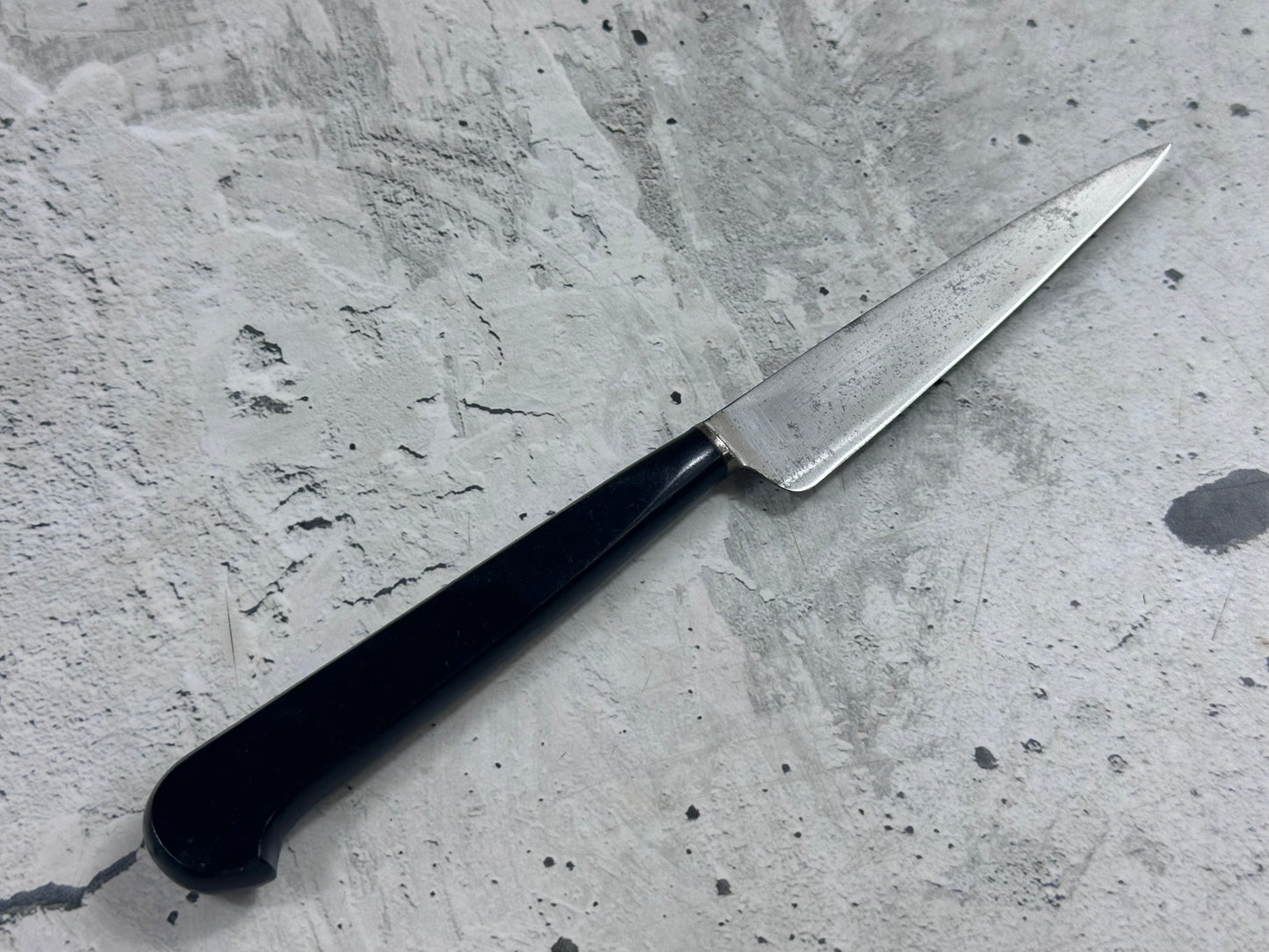 Vintage French Nogent Style Paring Knife 90mm Inox Steel POM Handle 2203
