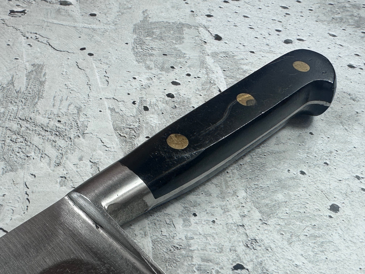 Vintage French Serrated Frozen Food Knife 250mm Inox Steel POM Handle 2194