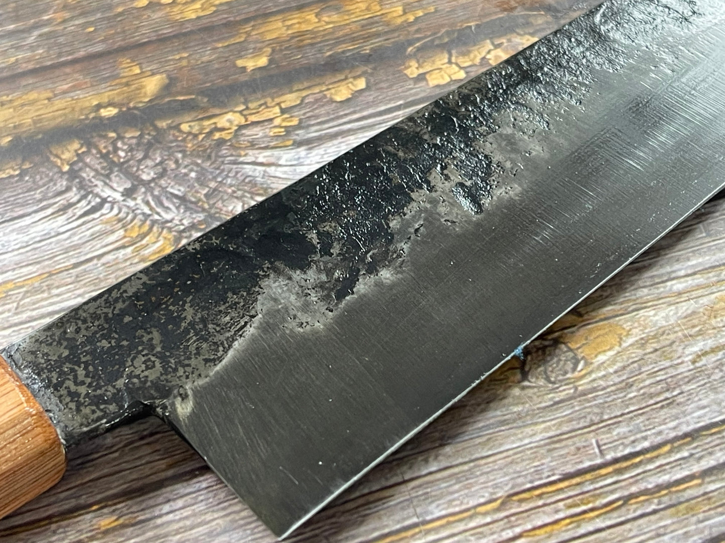 HG Blade Kiritsuke Knife 210mm Kurouchi Finish 1084 High Carbon Steel