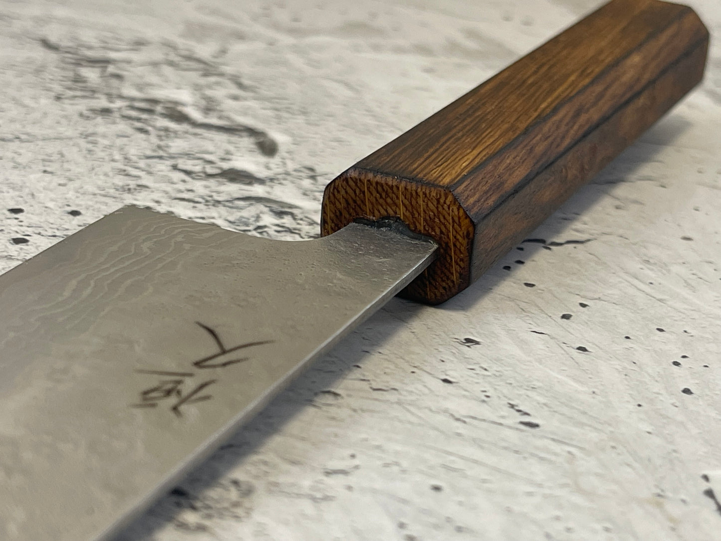 Tsunehisa 440c Damascus Nashiji Bunka 175mm Oak Handle Made in Japan 🇯🇵