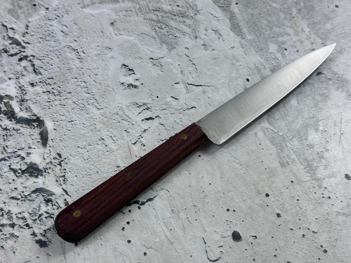 Vintage French Paring Knife 100mm Inox Steel Wood Handle 2221