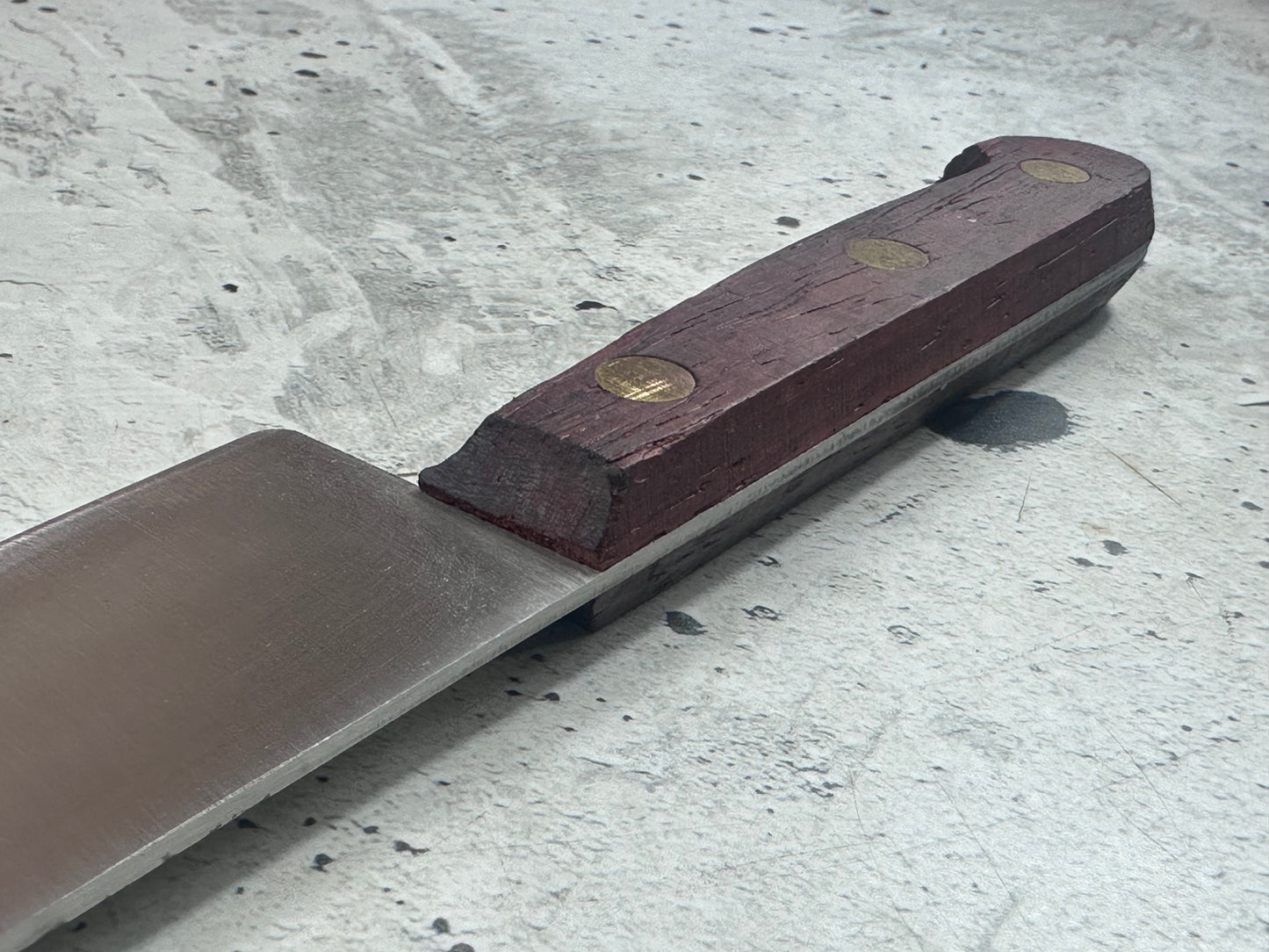 Vintage French Slicing Knife 200mm Inox Steel Wood Handle 2193