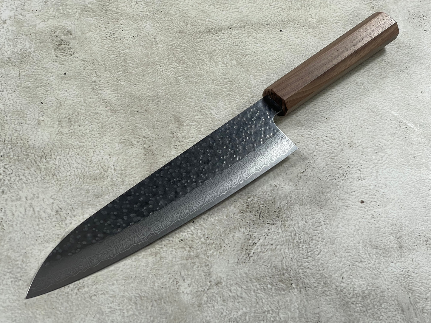 Makoto Kurosaki Damascus Tsuchime Gyuto 210mm