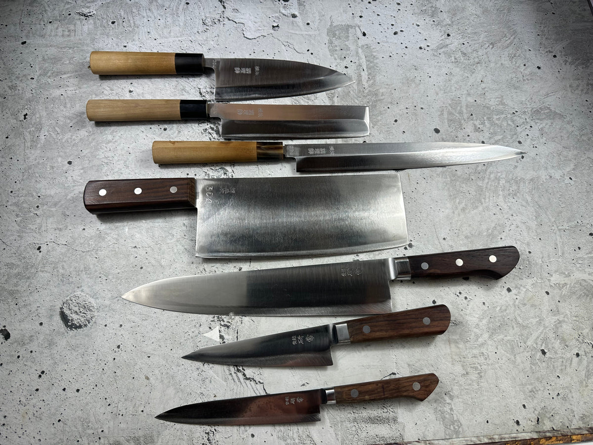 Vintage Yokohama Japanese Cookery School Knife Set 2358