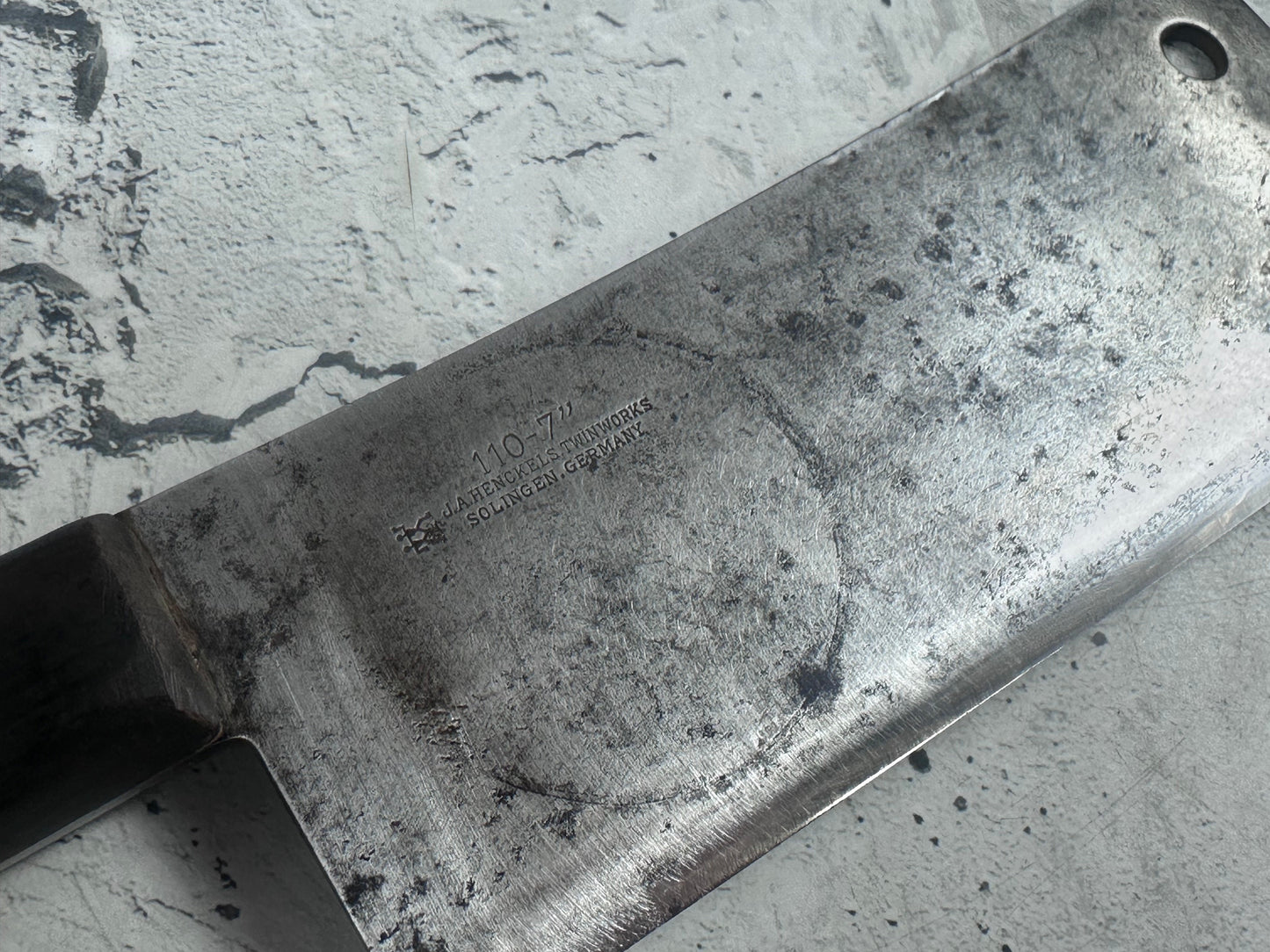 Vintage J.A. Henckels Twinworks Cleaver 180mm Carbon Steel Germany 2000