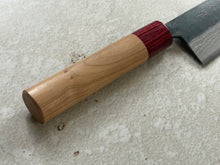 Load image into Gallery viewer, Muneishi Aogami Damascus Kiritsuke 210 mm  Kurochi Finish Made in Japan 🇯🇵