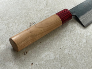 Muneishi Aogami Damascus Kiritsuke 210 mm  Kurochi Finish Made in Japan 🇯🇵