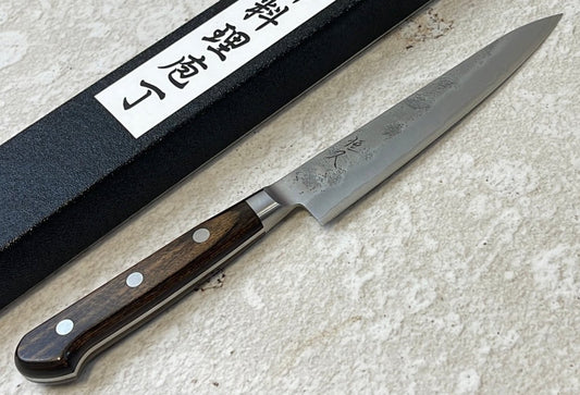 Tsunehisa G3 Nashiji Brown Petty 135mm - Made in Japan 🇯🇵 With Bolster