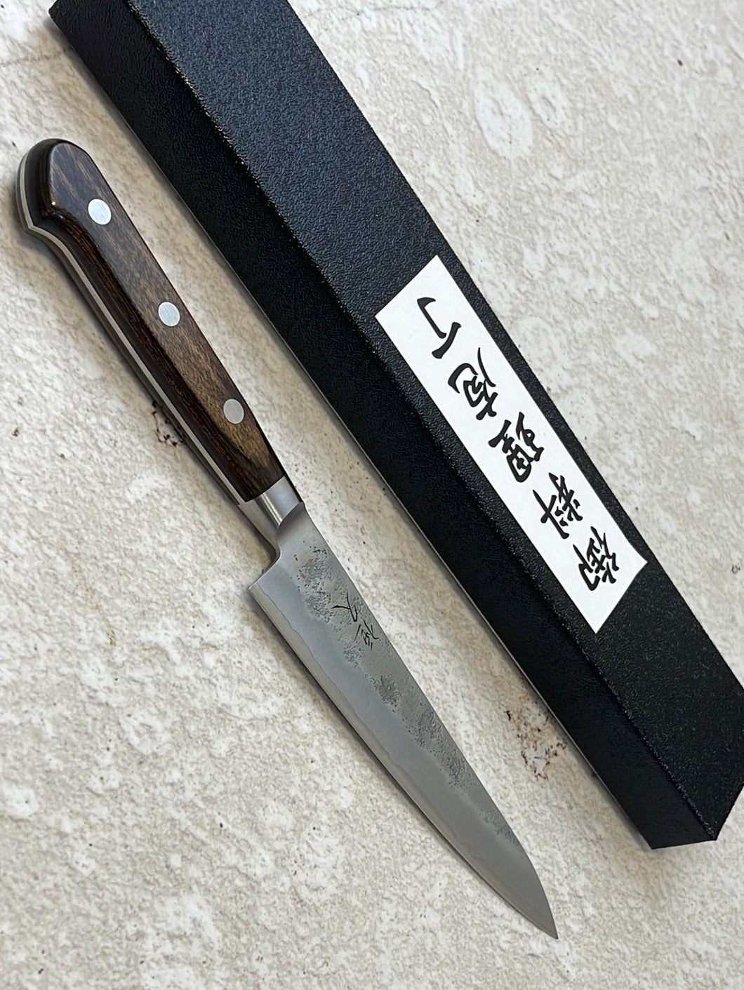 Tsunehisa G3 Nashiji Brown Petty 135mm - Made in Japan 🇯🇵 With Bolster
