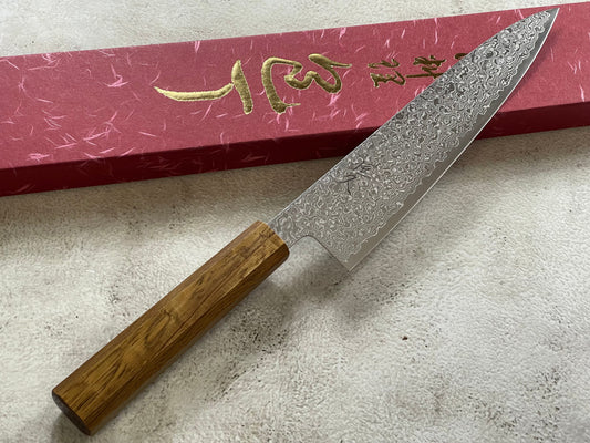 Tsunehisa ZA18 Damascus Gyuto 210mm Oak Handle Made in Japan 🇯🇵
