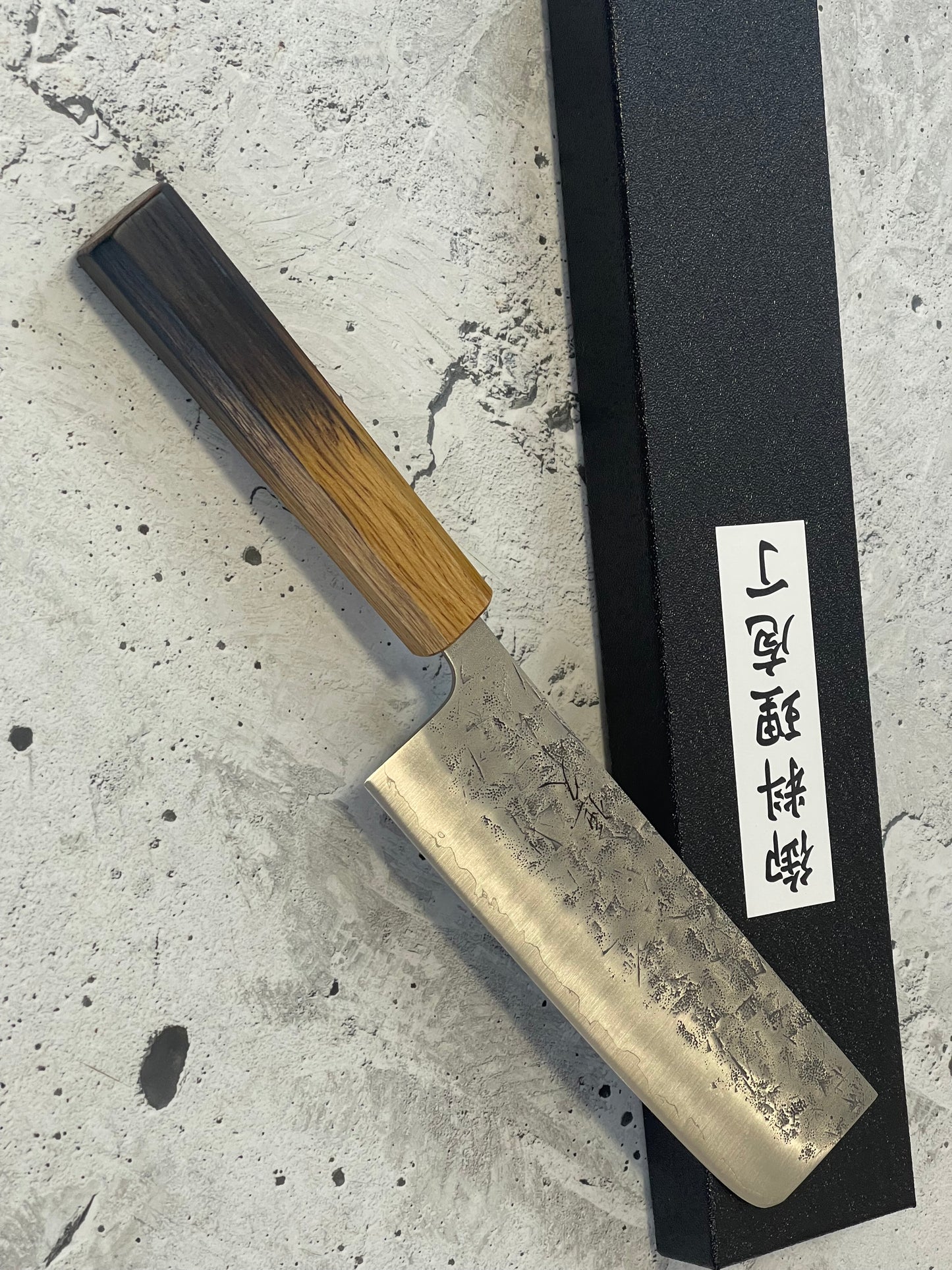 Tsunehisa SLD Washiji KOY Nakiri Knife 170mm - Made in Japan 🇯🇵 Oak Yaki Handle