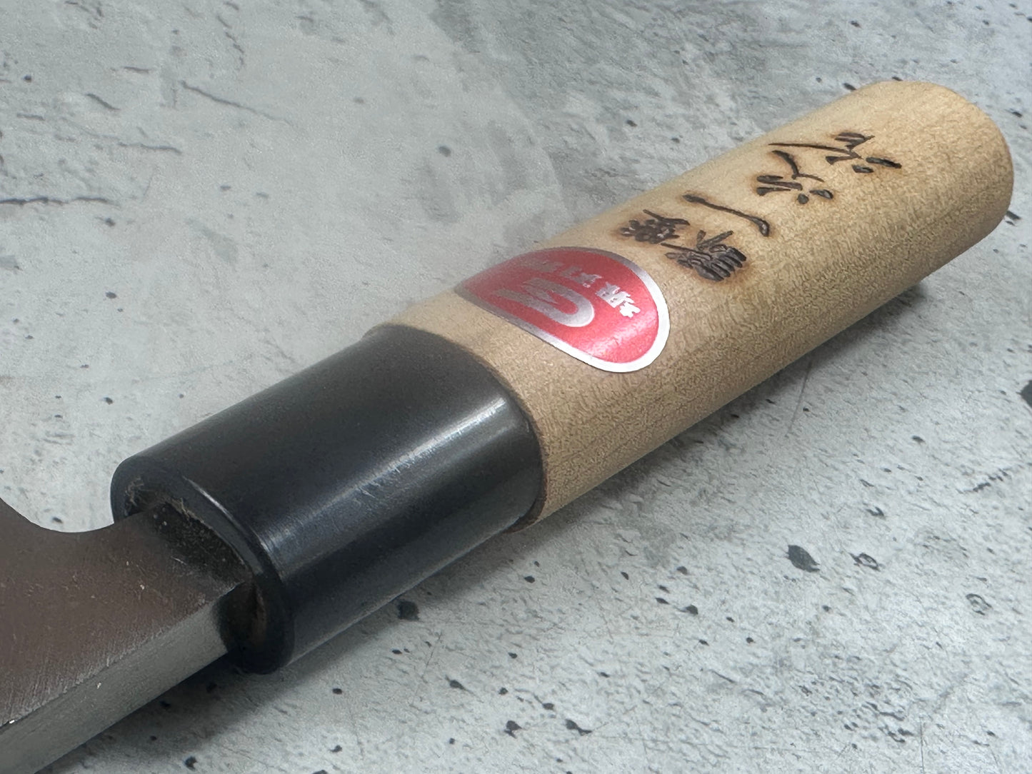 Vintage Sakai Ichiji Deba Knife Carbon Steel Wood Handle 2241