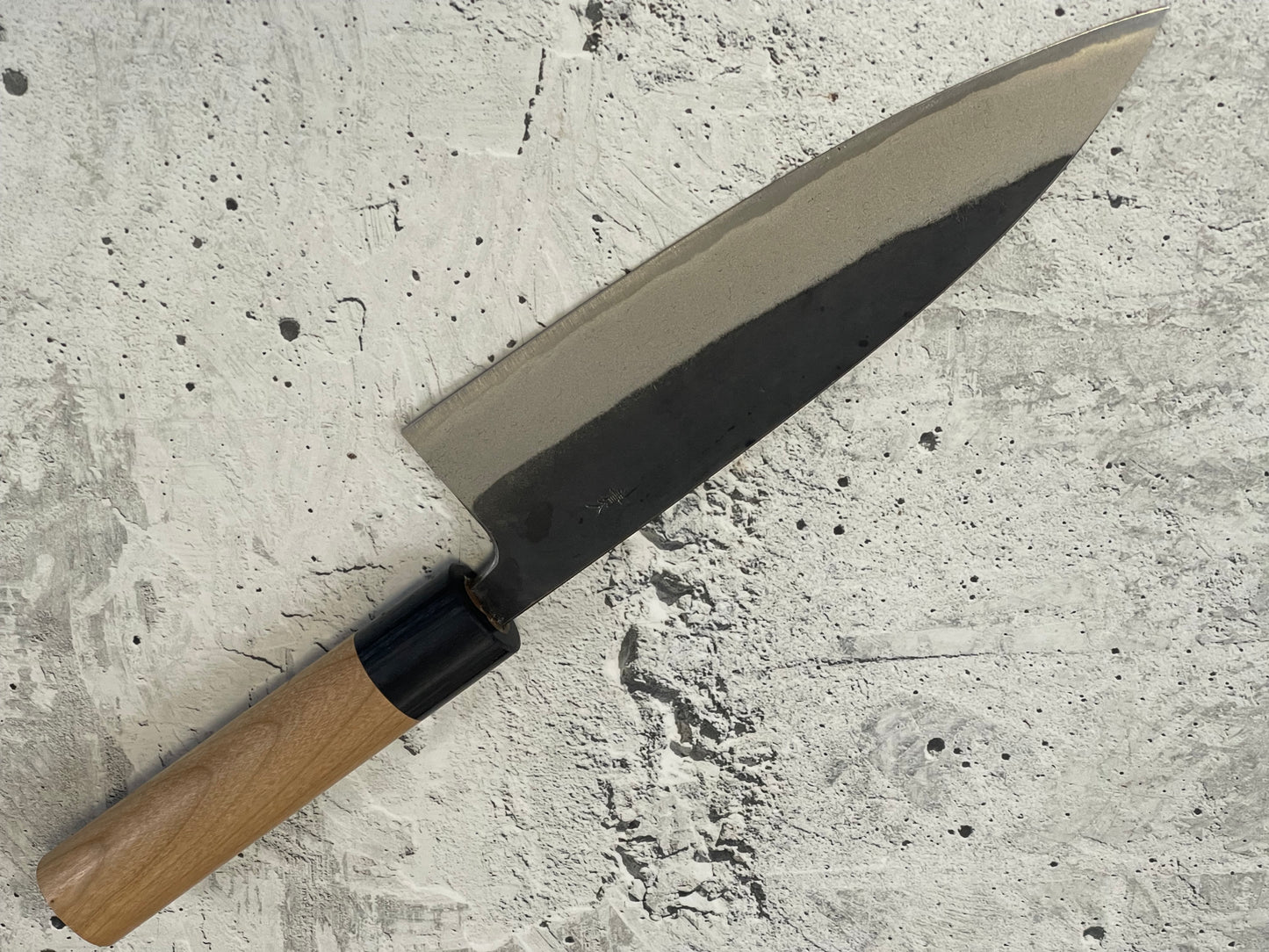 Muneishi Aogami SS Clad Gyuto 150 mm  Kurochi Finish Made in Japan