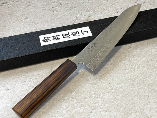 Tsunehisa 440c Damascus Nashiji Gyuto 210mm Oak Handle Made in Japan 🇯🇵