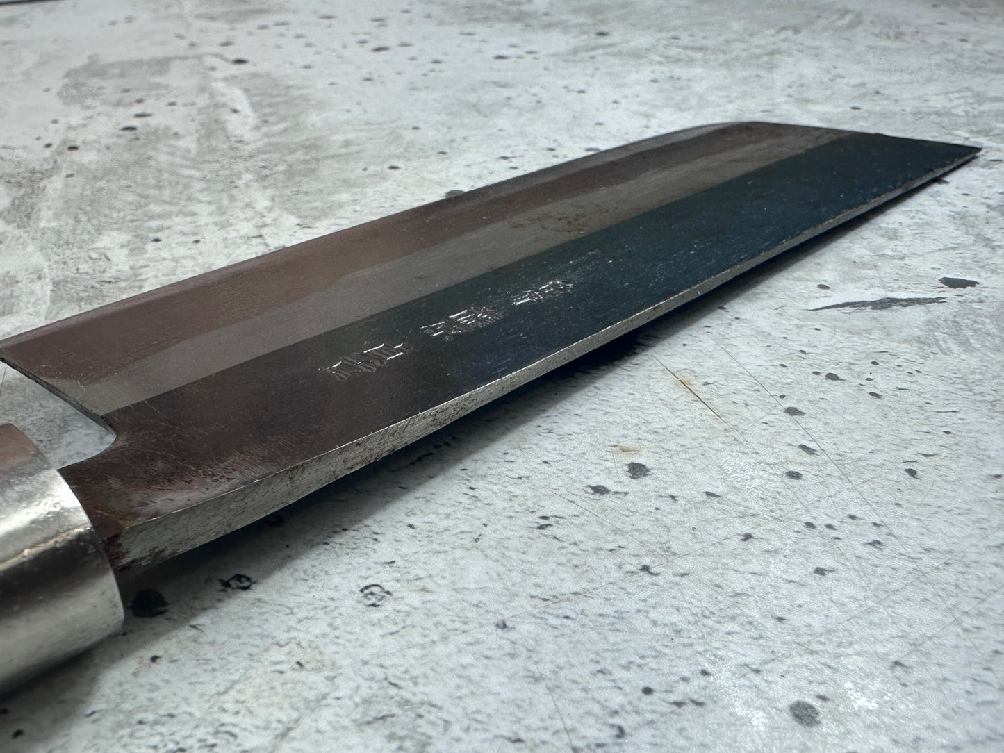Vintage Fujiwara Sadashige Nakiri Knife 160mm Carbon Steel Original Box 2139