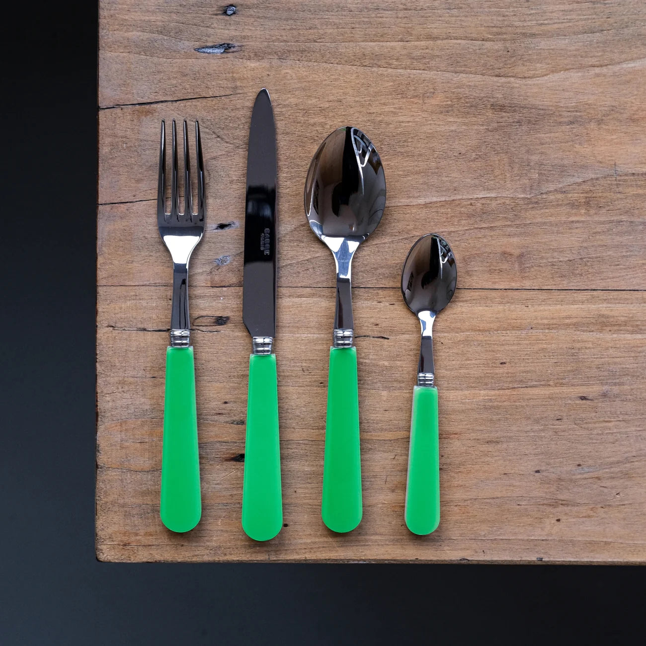 Sabre Paris, Duo. 7pc cutlery set - Garden Green