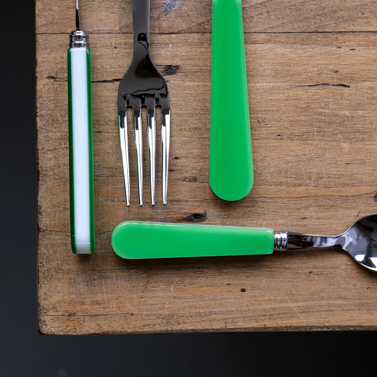 Sabre Paris, Duo. 7pc cutlery set - Garden Green