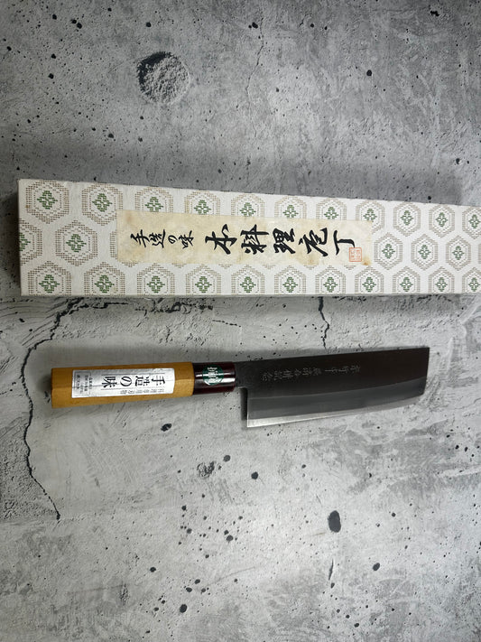 Vintage Sadomoru Nakiri Knife 160mm Carbon Steel  150mm 2353