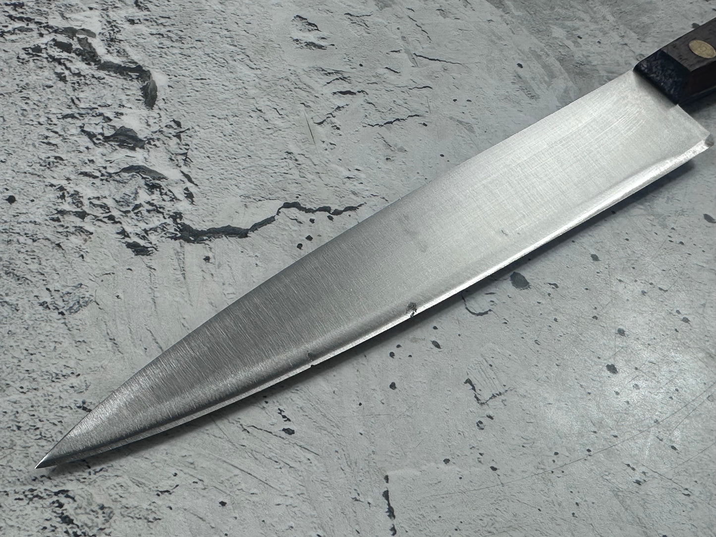 Vintage French Slicing Knife 200mm Inox Steel Wood Handle 2193