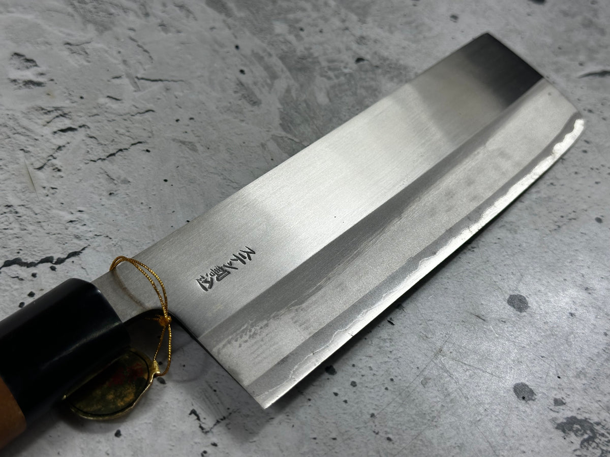 Vintage Kanehiko Hand-Forged Japanese Nakiri 170mm Carbon Steel Timber Handle 2286