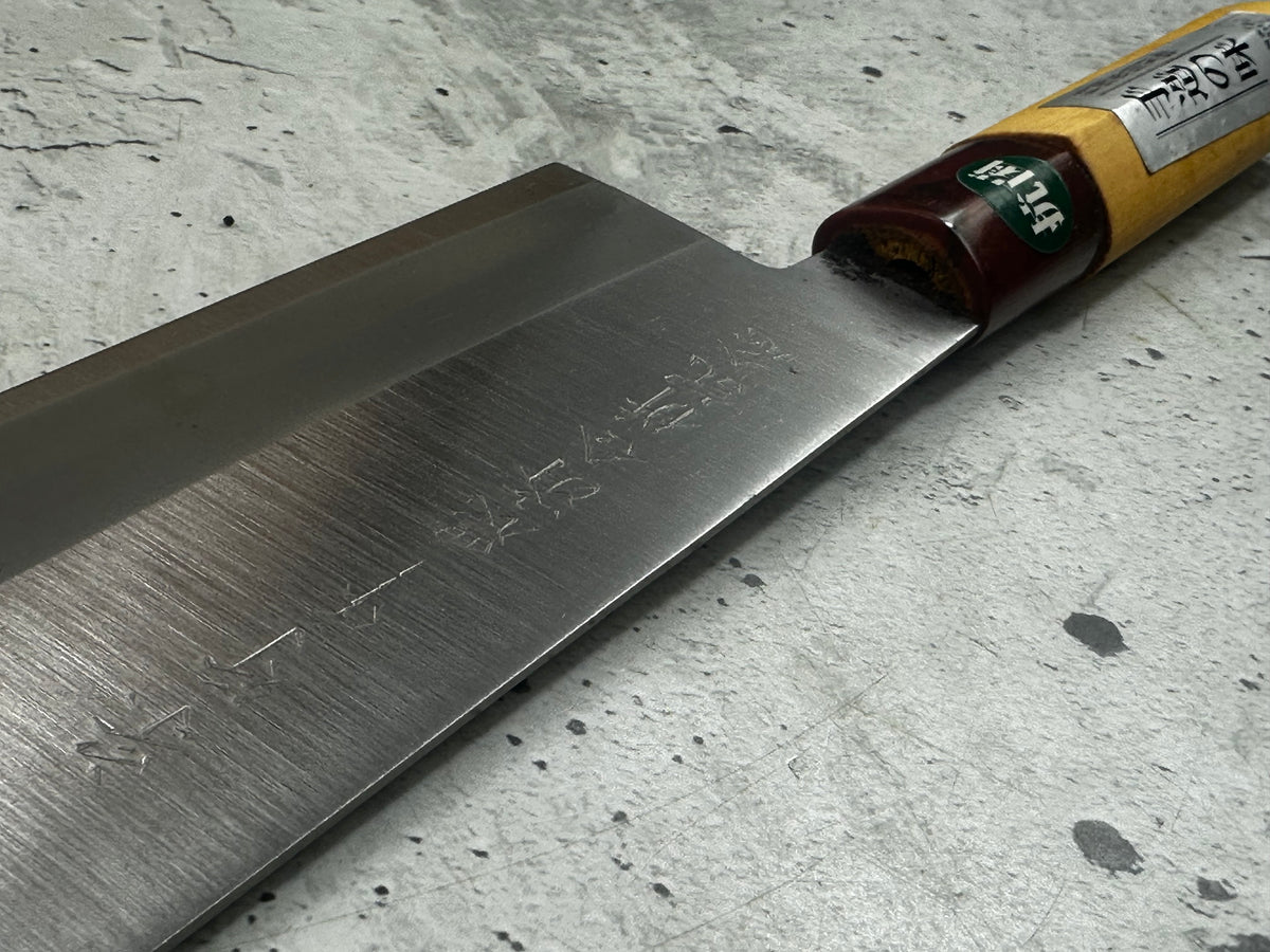 Vintage Sadomoru Nakiri Knife 160mm Carbon Steel  150mm 2353
