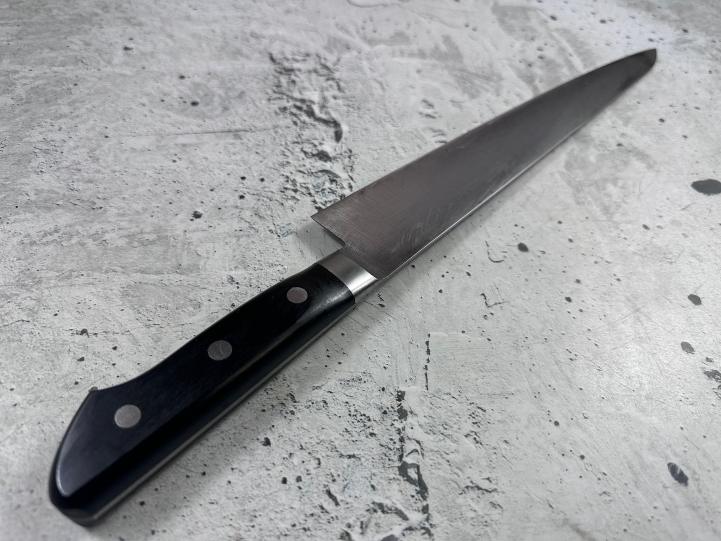 Vintage Sakai Kikumori Sujihiki Knife 300mm Carbon Steel Wood Handle 2238
