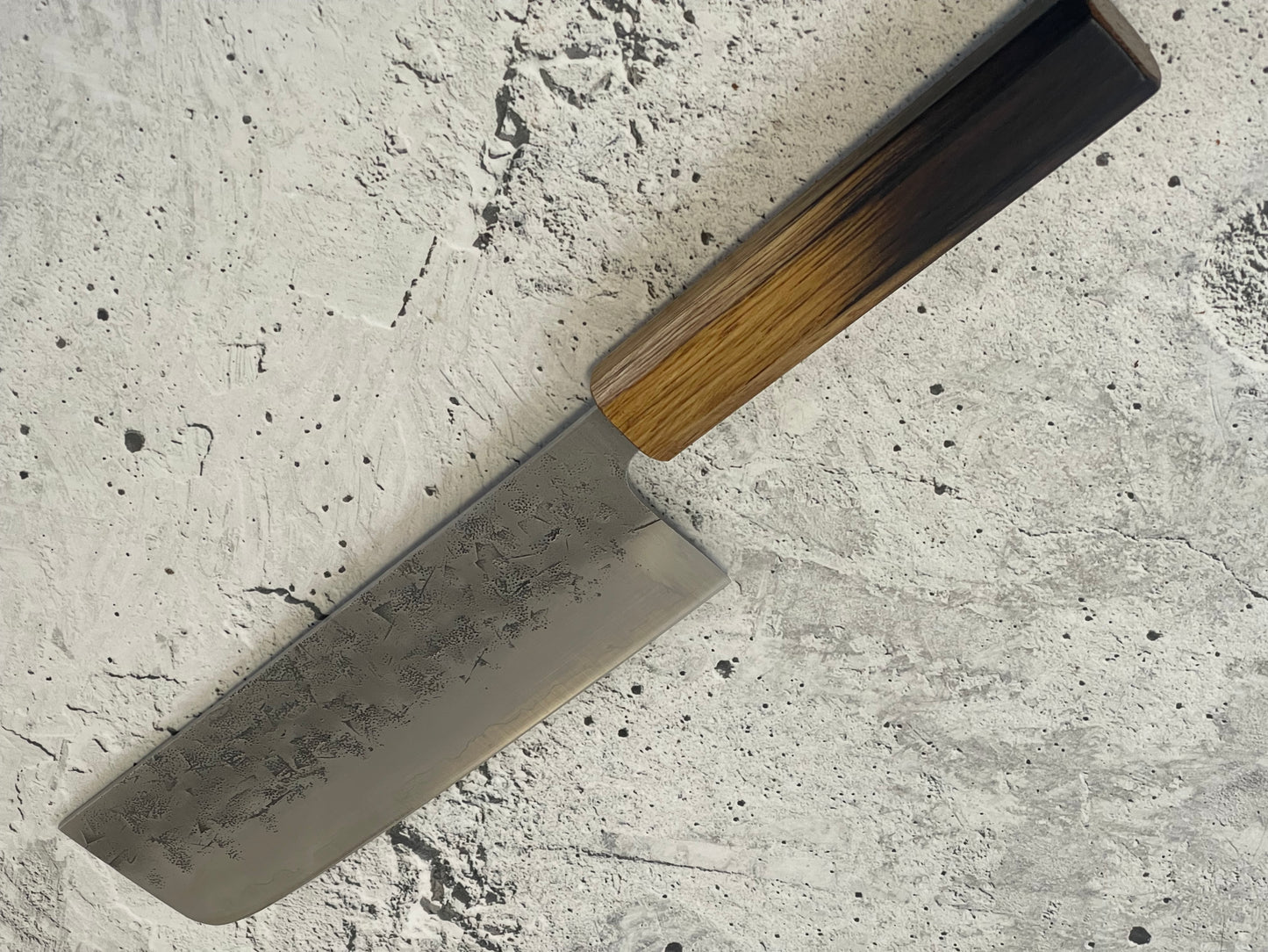 Tsunehisa SLD Washiji KOY Nakiri Knife 170mm - Made in Japan 🇯🇵 Oak Yaki Handle