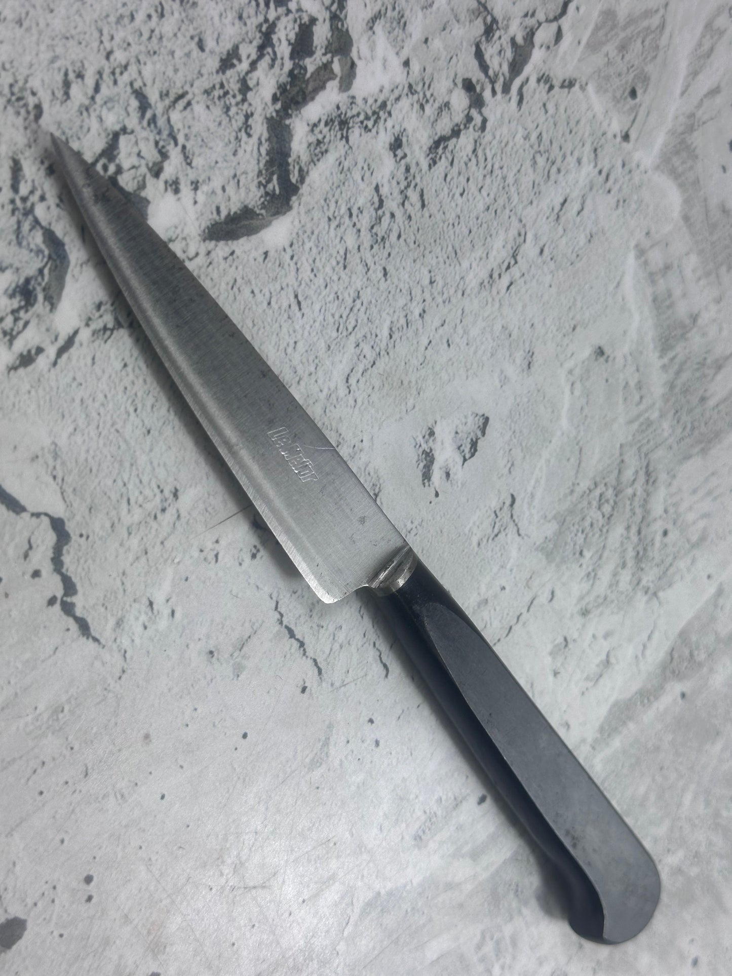 Vintage French Nogent Style Paring Knife 80mm Inox Steel POM Handle 2204