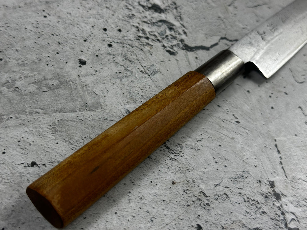 Vintage Seki Magoroku Knife 200mm Carbon Steel Magnolia Wood Handle 2244