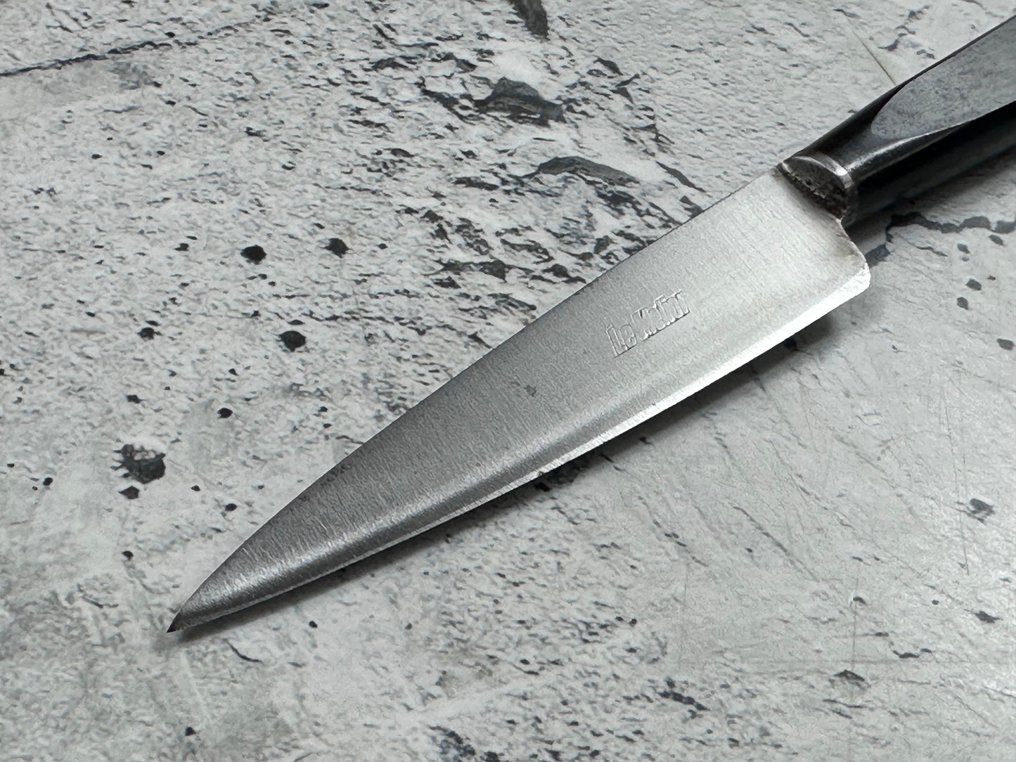 Vintage French Nogent Style Paring Knife 80mm Inox Steel POM Handle 2198