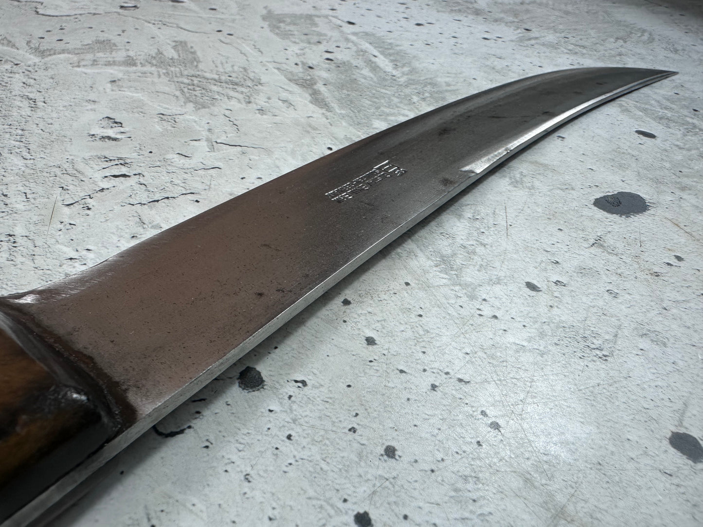 Vintage Gustav Emil Ern Butcher Knife 300mm Carbon Steel Made in Germany 2110