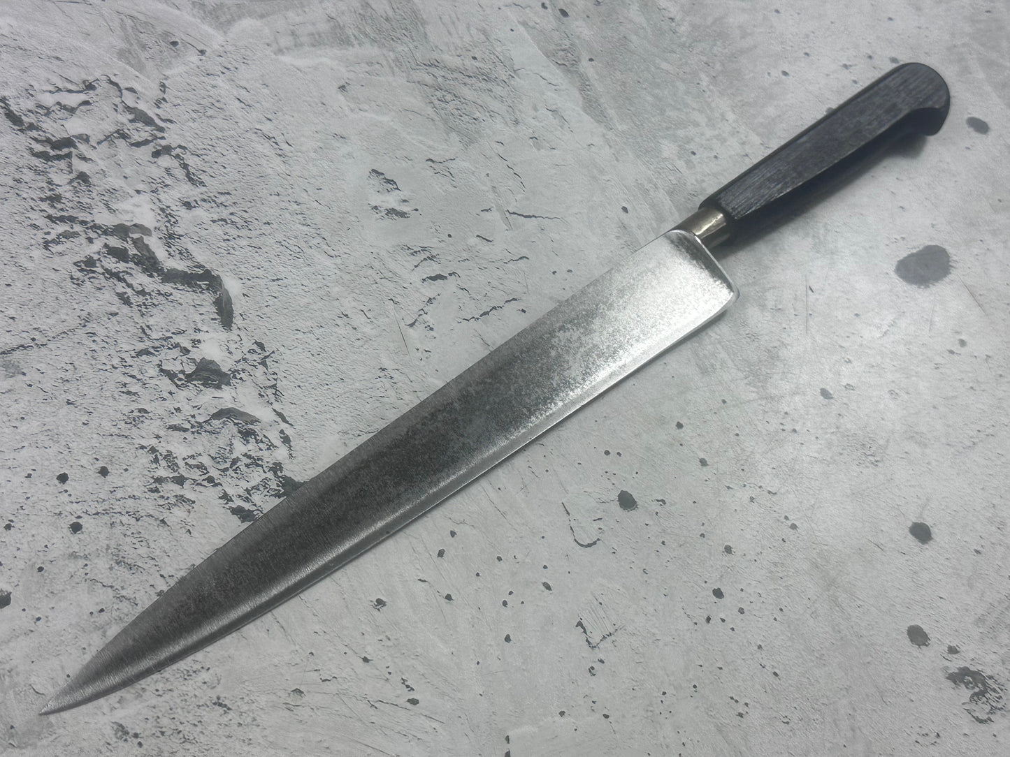 Vintage French Flexible fillet Knife 200mm Carbon Steel Wood Handle 2212