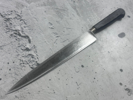 Vintage French Flexible fillet Knife 200mm Carbon Steel Wood Handle 2212