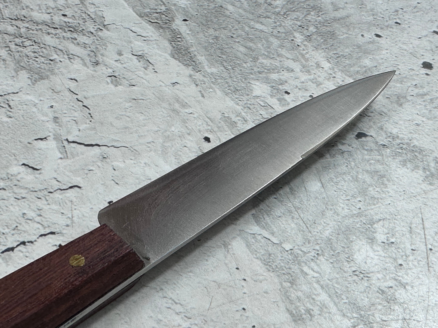 Vintage French Paring Knife 100mm Inox Steel Wood Handle 2221